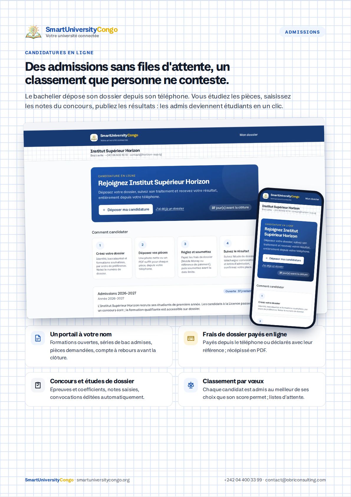 Aperçu : Admissions et inscriptions